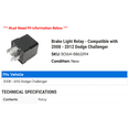 thumbnail image 2 of Brake Light Relay - Compatible with 2008 - 2012 Dodge Challenger 2009 2010 2011, 2 of 2