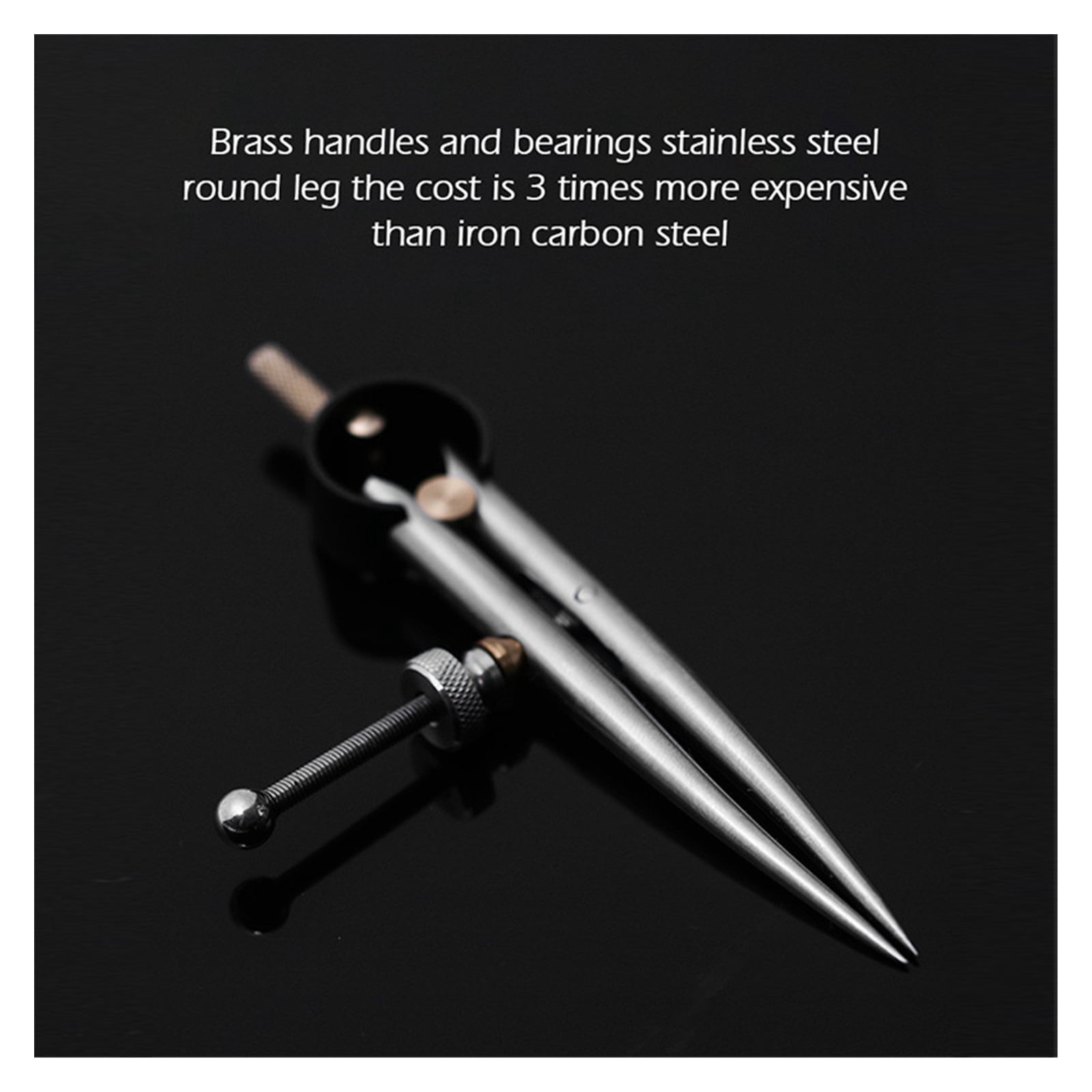 Stainless Steel Adjustable Wing Divider Spacing Compass Precision Tool For Drawing Circles, Geometry, Wood,Leather Craft ,Adjustable and Accurate