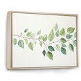 thumbnail image 2 of Designart "Minimalistic Charm Of Green Leaves" Leaves Floater Framed Canvas Wall Art, 2 of 5