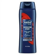 Suave Men Face & Body Wash, Body Cleanser For Moisturized Skin, Energizing Sport, With An All Day Fresh Scent 18 Oz