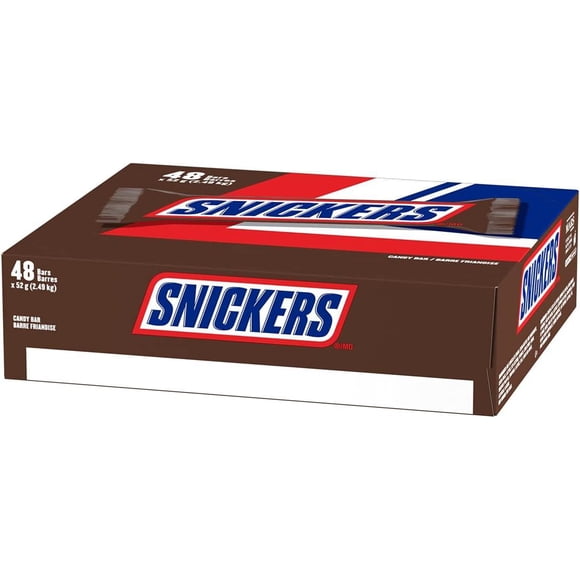 Snickers Barre de Chocolat, 52 g - 48 Unités par Boîte - 1 Boîte