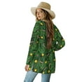 thumbnail image 3 of SCRAWLGOD Christmas Tree Women's Open Front Cardigan Sweaters for Women with Pockets Size L Long Sleeve Womens Cardigan Jacket Coats Washable Long Cardigans for Women Trendy, 3 of 7