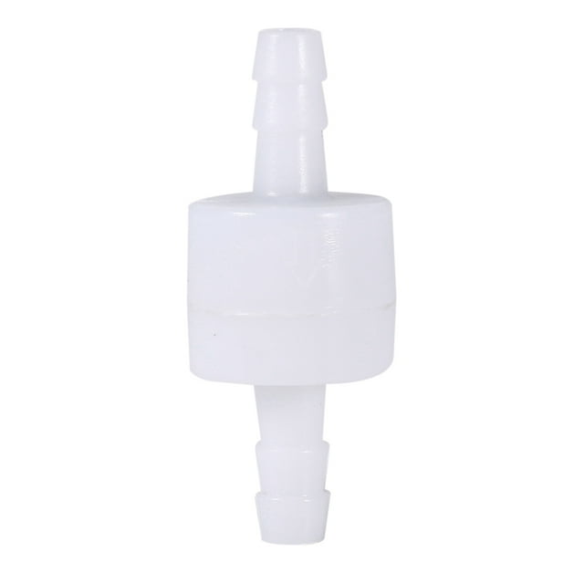 Non-return Check Valve, 1-Way White Mechanical Fitting Mini Check Valve Plastic Inline Check Valve For Fuel Oil Water Gas Air