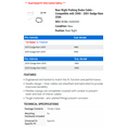 thumbnail image 2 of Rear Right Parking Brake Cable - Compatible with 2000 - 2001 Dodge Ram 2500, 2 of 2