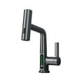 thumbnail image 1 of kurtrusly LED Temperature Display Sink Faucet Liftable And Easy Installation Liftable And 360° Rotation Gray, 1 of 6