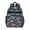 DarkBlue Dinosaurs Pattern, variant on Black Cartoon Dinosaurs Text Pattern Cute School Backpack Bag for School with Padded Back and Adjustable Shoulder Straps 15.25"x11.5"x5.25"