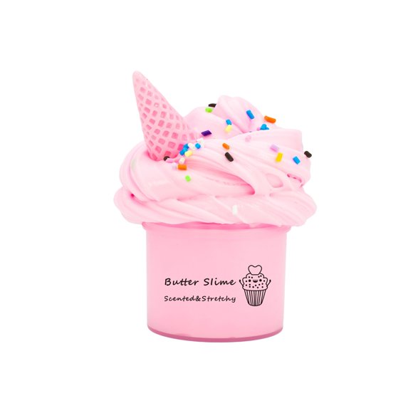Pink 70Ml Furry Cloud Butters Slimes Clays Toy Non Settling With Accessories Diy Noodles Stretchy Slimes For Creatives Crafts
