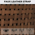 thumbnail image 4 of Grand Patio 5-Piece Outdoor Dining Set with 4 Steel Leather-Look Resin Wicker Chairs and 1 Square Woodgrain Table, Brown, 4 of 11