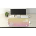 thumbnail image 2 of Abstract Computer Mouse Pad, Contemporary Illustration of Geometric Shapes and Forms Dreamy Pastel Art, Rectangle Non-Slip Rubber Mousepad Large, 31" x 12" Gaming Size, Baby Pink Salmon, by Ambesonne, 2 of 2