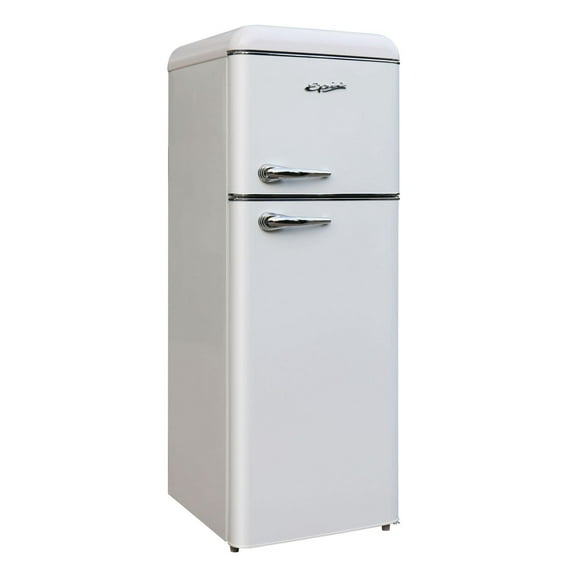 Epic 7.5 cu.ft. White Retro Top Mount Refrigerator