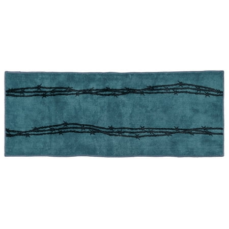 Barbed Wire Bath Western Runner - Turquoise - Southwestern Bath Accessories