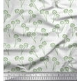 thumbnail image 1 of Soimoi Green Cotton Cambric Fabric Black Sketch Floral Print Fabric by Yard 42 Inch Wide, 1 of 1
