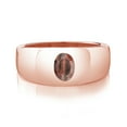 thumbnail image 2 of Gem Stone King Men's 18K Rose Gold Plated Silver Red Tiger Eye Ring | 1.25 Cttw | Oval 8X6MM | Gemstone | Size 13, 2 of 4