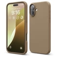 thumbnail image 1 of Funda de teléfono Elago compatible con iPhone 16 Plus de silicona, color marrón, 1 of 9