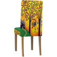 thumbnail image 4 of ZHANZZK Trees House Rabbit Owl and Ladybug Stretch Chair Cover Protector Seat Slipcover for Dining Room Hotel Wedding Party Set of 6, 4 of 6