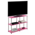 thumbnail image 4 of Convenience Concepts Designs2Go 30" Tall No-Tools Console Table with Shelves, Pink Wood Finish, 4 of 6