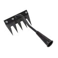 thumbnail image 4 of Rastrillo de jardín, rastrillo de deshierbe, azada de acero resistente, extractor de malezas para paisajismo, para arar, cavar y cultivar verduras en 5 dientes, 4 of 9