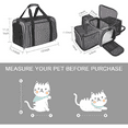 thumbnail image 5 of RUseeN Large Cat Carrier Bag, Airline Approved Pet Carrier Soft Side Pet Travel 5 Sides Open Doors 3 Sides, Cat Carrier for 2 Cats Expandable Foldable Dog Carrier with Fleece Pad, 5 of 8