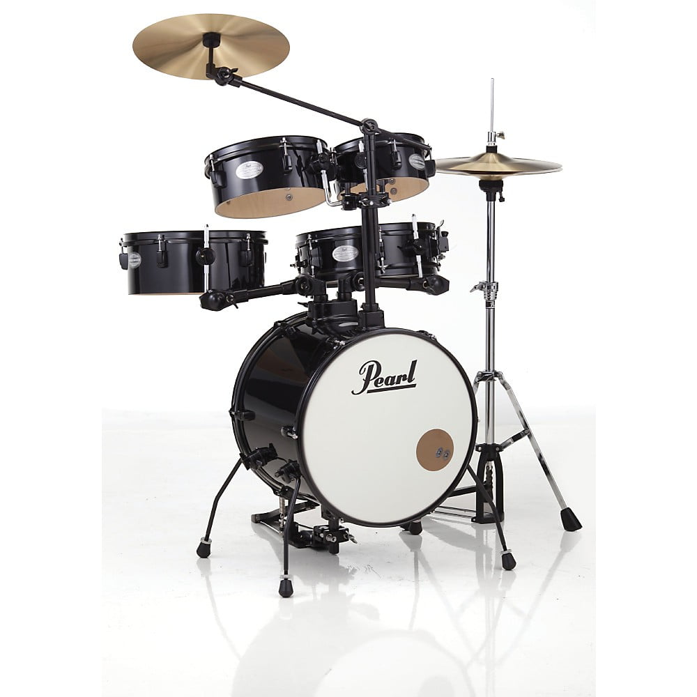 Pearl Rhythm Traveler Drum Set With Cymbals Hardware Jet Black Walmart Com Walmart Com