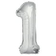 thumbnail image 2 of Unique Party 34 Inch Silver Glitz Number Balloon (0-9), 2 of 2