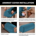 thumbnail image 6 of Velvet Armrest Covers, Stretch Couch Arm Cover Anti-Slip Armchair Slipcover for Recliner Sofa Washable, 6 of 7