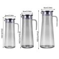 thumbnail image 2 of LNGOOR Pitcher Glass Pitcher with Handle and Lid 61.5 Oz Handmade Water Jug for Hot/Cold Water Iced Coffee  Juice  Tea  Milk Ice Lemon Tea and Juice Beverage, 2 of 6