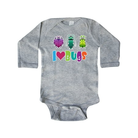 

Inktastic I Love Bugs Gift Baby Boy or Baby Girl Long Sleeve Bodysuit