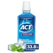 ACT Total Care Anticavity Fluoride Mouthwash with 11% Alcohol, Icy Clean Mint, 33.8 fl. oz.