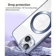 thumbnail image 4 of Magnetic Case for iPhone 15 Case Clear Compatible with MagSafe Built-in Camera Lens Protector Soft Slim Shockproof Phone Case Cover for iPhone 15 6.1" - Blue, 4 of 11