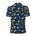 thumbnail image 4 of Rocae Funny Spaceships for Men's Short Sleeve Polo Shirt, Quick Drying Performance Moisture Wicking Sports Men's Golf Shirt 3X-Large, 4 of 9