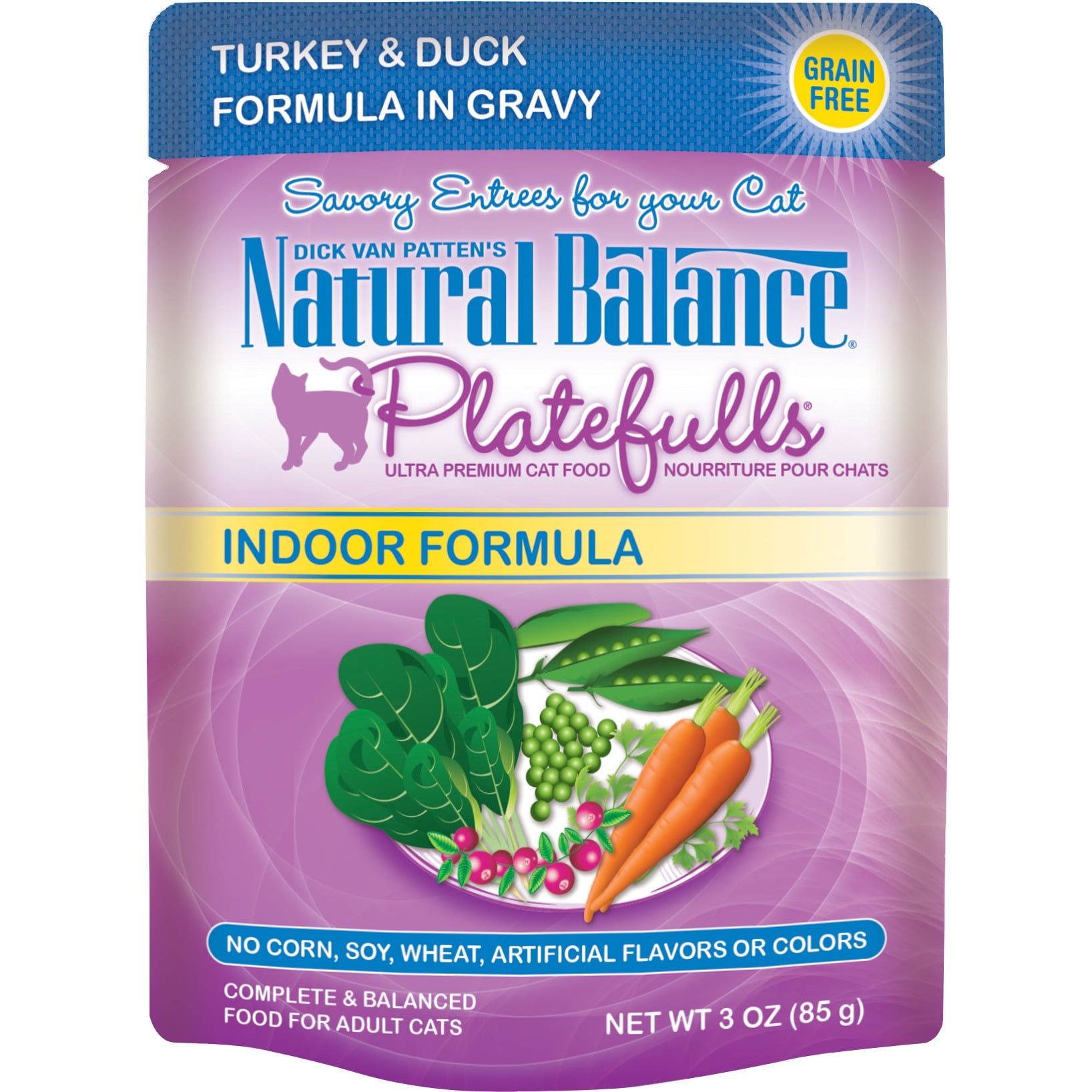 Natural Balance Platefulls Grain Free Indoor Cat Food, Turkey & Duck