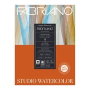 Fabriano Studio Watercolor Pad, Hot-Press, 9" x 12", 140 lb., 12 Sheets