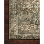 Loloi II Layla LAY-13 Printed Antique / Moss Oriental Area Rug 2'-6 x 12'-0