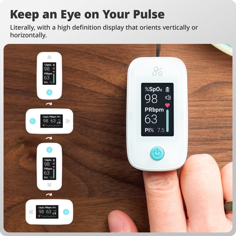 Greater Goods Fingertip Pulse Oximeter with LED Display photo 3