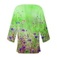 thumbnail image 4 of Drppepioner Cardigan pour Femmes Chic Femmes Été Automne Cardigan Imprimé Manches Longues Ample Couvre-Maillot Blouse Décontractée Hauts Vert, 4 of 5