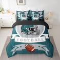 thumbnail image 2 of jejeloiu Rugby Ball Helmet 7-Piece Twin Bedding Sets,Football Sport Games Bedding Comforter Set For Kids Reversible, 2 of 8