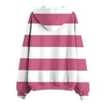 thumbnail image 5 of Fashion Plus Size Pullover Hoodie for Womens Zip Up Solid Color Blocked Striped Printed Pocket Zipper Long Sleeved Hooded Sweatshirt Coat Outwear 50% off Clearacne!, 5 of 7
