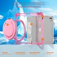 thumbnail image 5 of ELEHOLD Rotating Shockproof Case For iPad Pro 11 2024 Full Body Protection Clear Rugged Cover, 360° Rotating Ring Hand Grip Stand, Nylon Shoulder Strap,Rose, 5 of 7