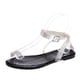 thumbnail image 5 of Sandalias planas con punta abierta y diamantes de imitación para mujer, sandalias cómodas, sandalias informales cómodas para la playa Wmkox8yii nm614, 5 of 9