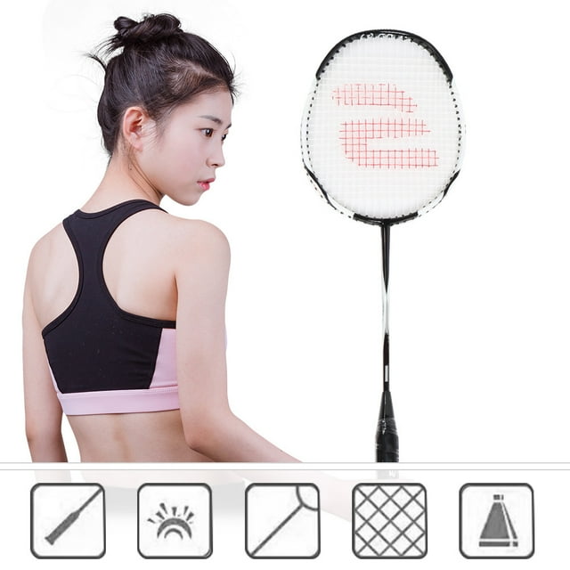 Raquette en Alliage d'Aluminium Carbone Badminton Nylon Raquette Éprouvée
