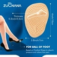 thumbnail image 6 of Shoe Inserts for Women (2Pairs Gel Insoles), Clear Heel Pads, Non-Slip Heel Cushions, Foot Pain Relief and Comfort, Universal Fit for Any (Dorado), 6 of 12