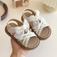 thumbnail image 4 of Gubotare Baby Girl Sandals Toddler Toddler Sandals Summer Boys Girls Kids Sandals Open-toe Water Hiking Lightweight Athletic Outdoor Size 10.5 (Beige,Little Kids 10.5), 4 of 9