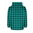 thumbnail image 5 of FDGIU Women's Plaid Flannel Shacket - Plus Size Fleece Lined Hooded Coat, Long Sleeve Button-Down Shirt Jacket, Oversized Flannel Hoodie, Warm Winter Zip-Up Coat, 5 of 6