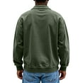 thumbnail image 3 of Kixjoy Dark Green Long Sleeve Shirts for Men Big and Tall Button Down Polo Shirt Collared Basic Fall Pullover Fashion Thermal Lightweight Collared Shirt Men, Dark Green XL, 3 of 3
