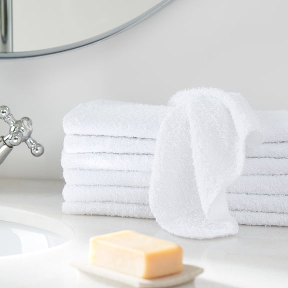 Mainstays Cotton Washcloth Collection, 24 or 36 Pack