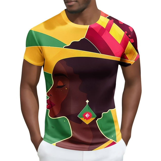 Tops para hombre, blusas y camisas de manga corta con cuello redondo para hombre Camisa de manga corta estampada para hombre Top/camisa de manga corta con cuello redondo Tops para hombre