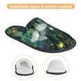 thumbnail image 3 of Fotbe Mystical Black Cat Fireflies Pantuflas Peludas para Mujer con Estampado, Zapatillas de Peluche, Zapatos de Invierno para Casa, Uso Interior y Exterior-Large, 3 of 8