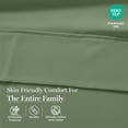 thumbnail image 3 of Casa Platino 100% Cotton Full Size Sheets Set - 4 Pieces - Ultra Soft Sateen Weave, 450 Thread Count - Breathable, Cooling, Durable, 15" Deep Pockets - Iceberg Green, 3 of 8