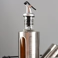 thumbnail image 2 of HEVIRGO Stainless Steel Oil Bottle, 200ml Oil Bottle with Scale Multifunctional Glass Seasoning Storage Dispenser for Kitchen, 2 of 8
