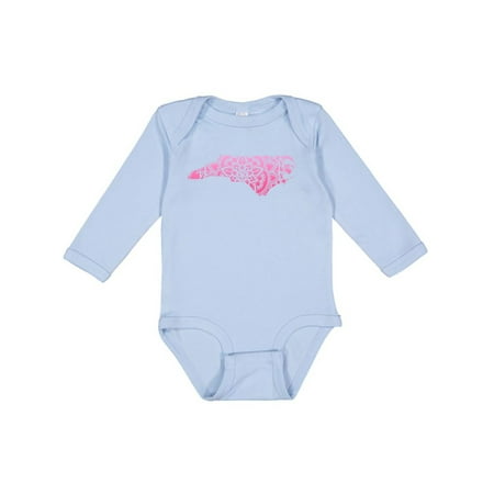 

Inktastic North Carolina Silhouette Mandala Gift Baby Boy or Baby Girl Long Sleeve Bodysuit